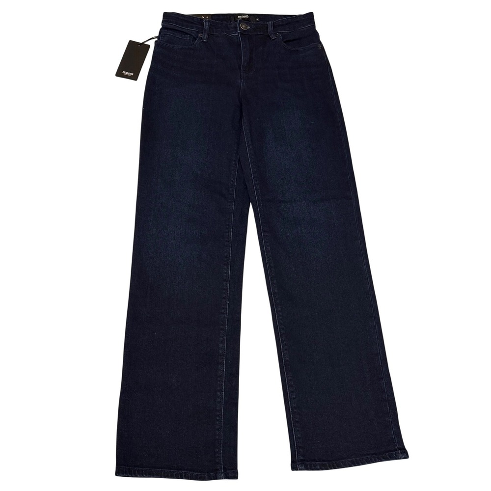 Hudson Los Angeles Women Wide Leg Jeans Indigo Blue Stretch Denim Size 4 27